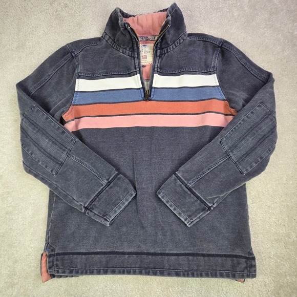 Fat Face The Airlie Denim Quarter Zip Pullover Blue Men's S Preppy Warm - Picture 2 of 8